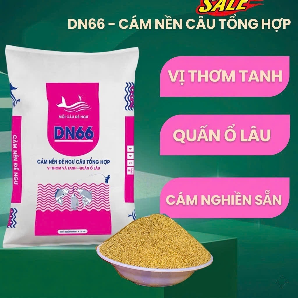 [Bao 25KG] Mồi câu Đế Ngư, Mồi câu Tổng Hợp DN66, Mồi câu Chép DN68, Mồi câu rô phi diêu hồng DN69