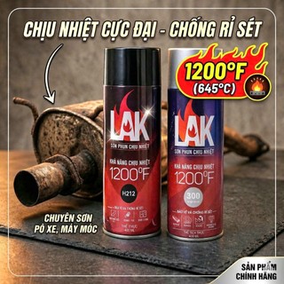 Sơn Chịu Nhiệt LAK, Sơn Bô Xe Máy, Sơn Động Cơ Máy Móc Nhiệt Độ Lên Đến 1200ºF