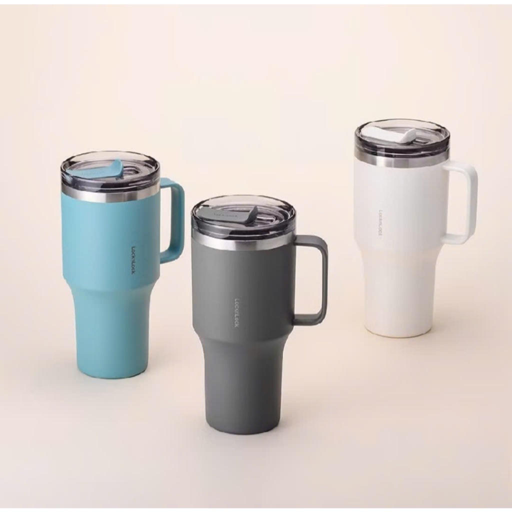 Ly Giữ Nhiệt LocknLock Metro King 820ml LHC4326 Nắp Trượt, Có Tay Cầm