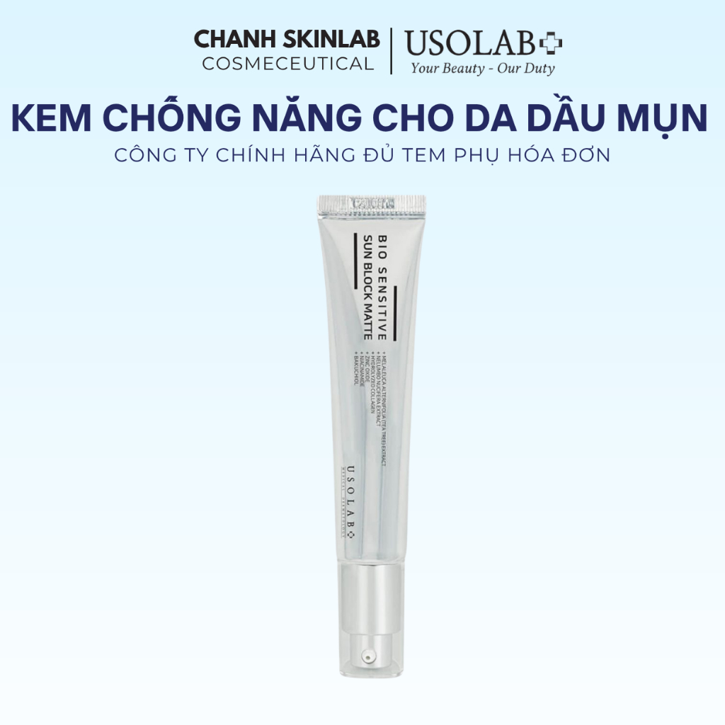 Kem chống nắng cho da dầu mụn Usolab Bio Sensitive Sunblock Matte CHANH COSMETICS