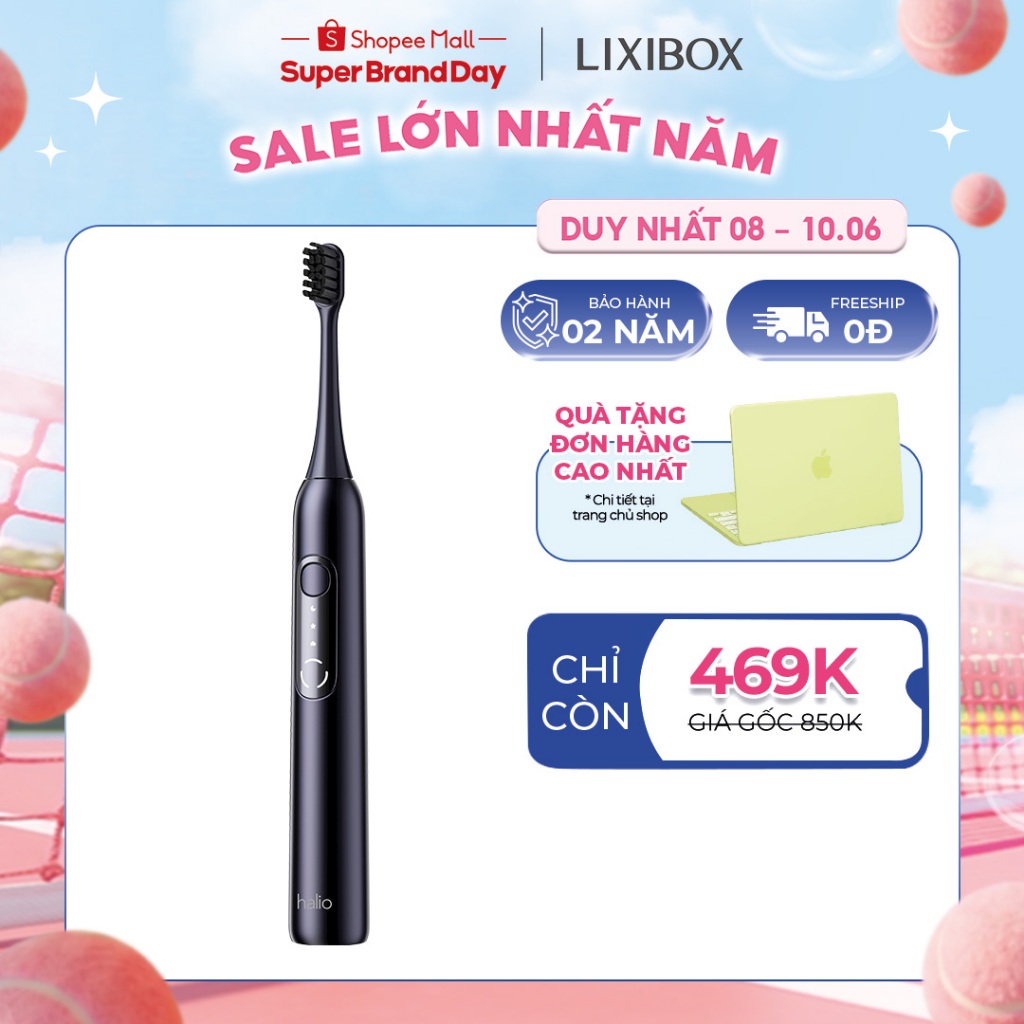 Bàn Chải Điện Halio SonicLite Electric Toothbrush - Ocean Blue