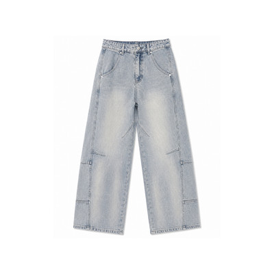 TUBYCATU Quần Jeans Ống Rộng Noah Form Suông Xanh Wash