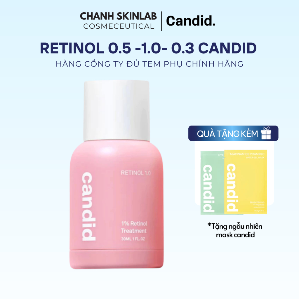 Tinh Chất Retinol Candid Chống Lão Hóa, Nhăn Candid 0.5% Retinol/ 1% Retinol Treatment 30ml CHANH CO