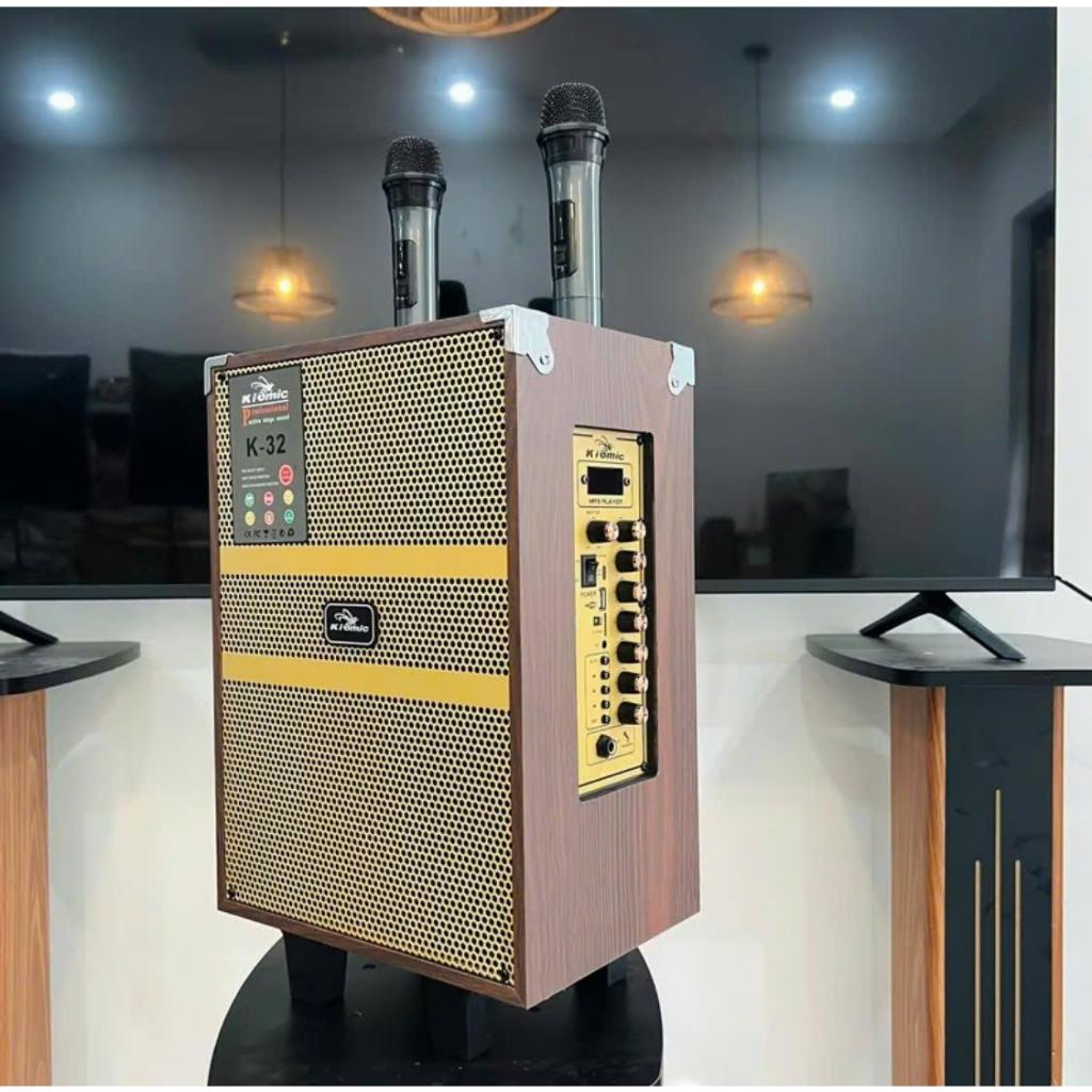 Loa kiomic K32 8 nút chỉnh kèm 2 mic #loakaraoke #kiomic ...