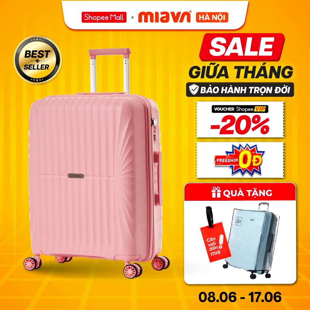 [⚡️DEAL HỜI] Vali Kéo MIA Du Lịch JUDEN - Size 20/24/28 Inch Nhựa PP Chịu Lực, Hạn Chế Va Đập, Khoá 