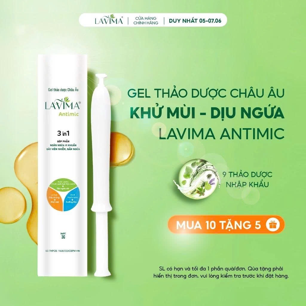 ( Lẻ 1 Bút ) Gel Phụ Khoa Lavima Antimic (Đũa Thần Inner) Làm Sạch - Khử Mùi - Dịu Ngứa Nhanh Tại Ch