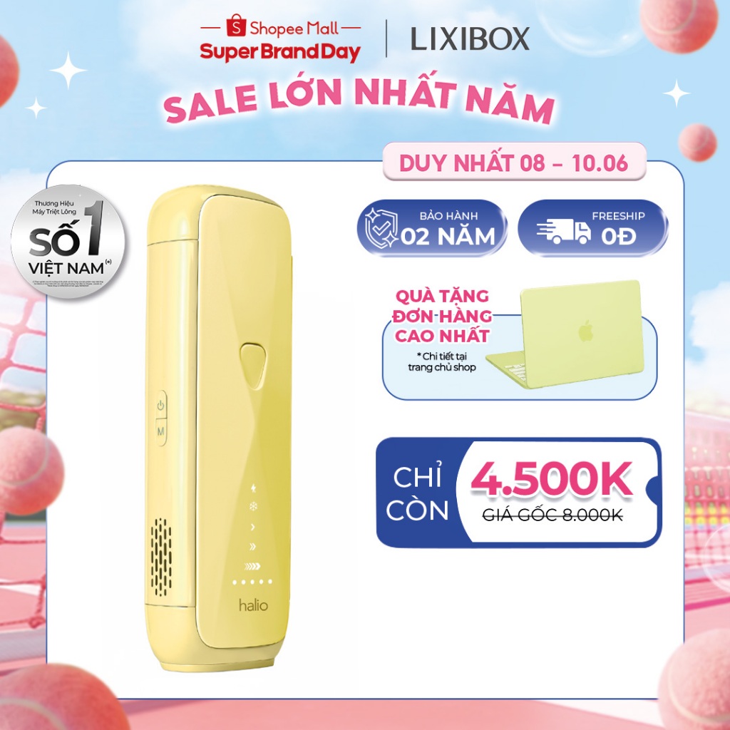 [KOL] Máy Triệt Lông Halio SilkGlow IPL Sapphire Cooling Hair Removal Device
