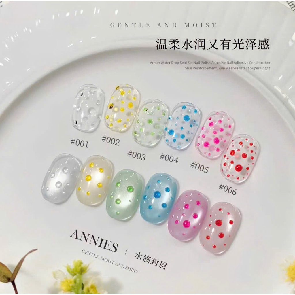 Set 6 màu sơn gel giọt nước ANNES tạo hình giọt nước trang trí móng tay