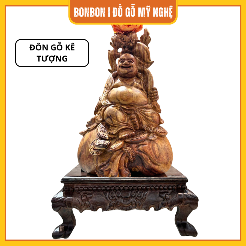 Đế Gỗ, Đôn Gỗ Bằng Gỗ Hương Để Bàn Thờ, Tượng Mini, Chậu Cây Họa Tiết Đục Rồng Chầu Sang Trọng