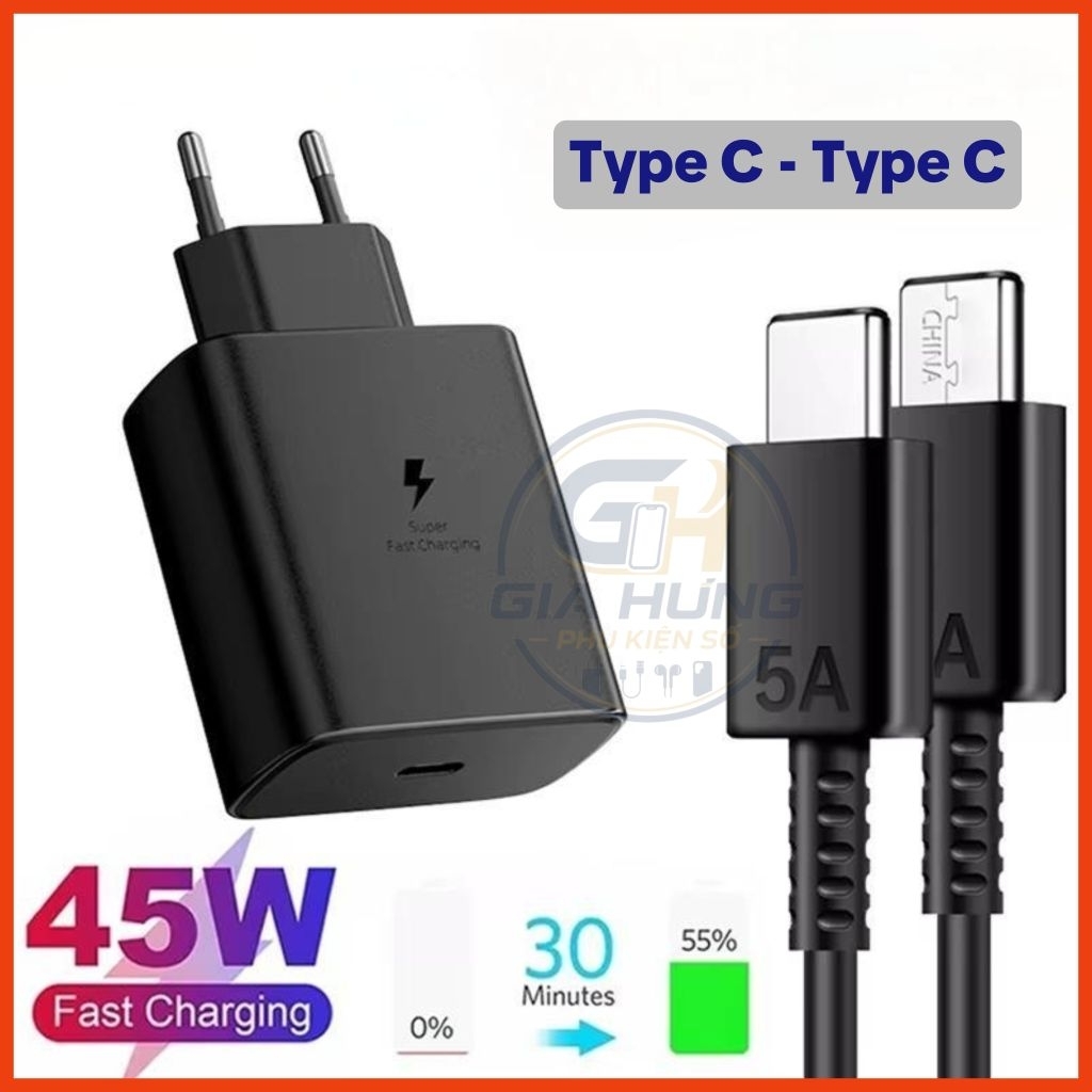 Bộ Sạc Siêu Nhanh 45W SS USB C - Type C