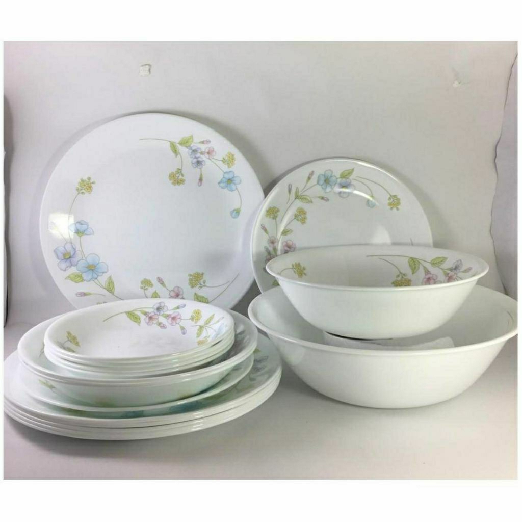 USED dĩa tô bẹt Corelle pastel bouquet