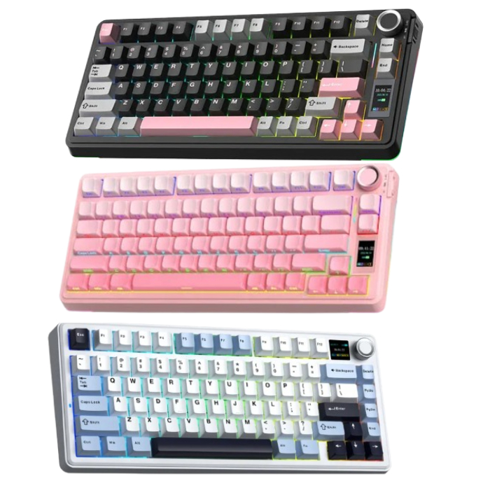 🔥 AULA S75 Pro Gaming Keyboard 3 Chế Độ Kết Nối | Núm Xoay | LCD | RGB | BigBuy360 - bigbuy360.vn