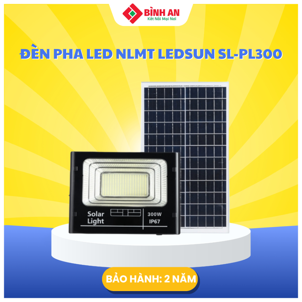 Đèn pha LED Năng Lượng Mặt Trời 300W LEDSUN SL-PL300