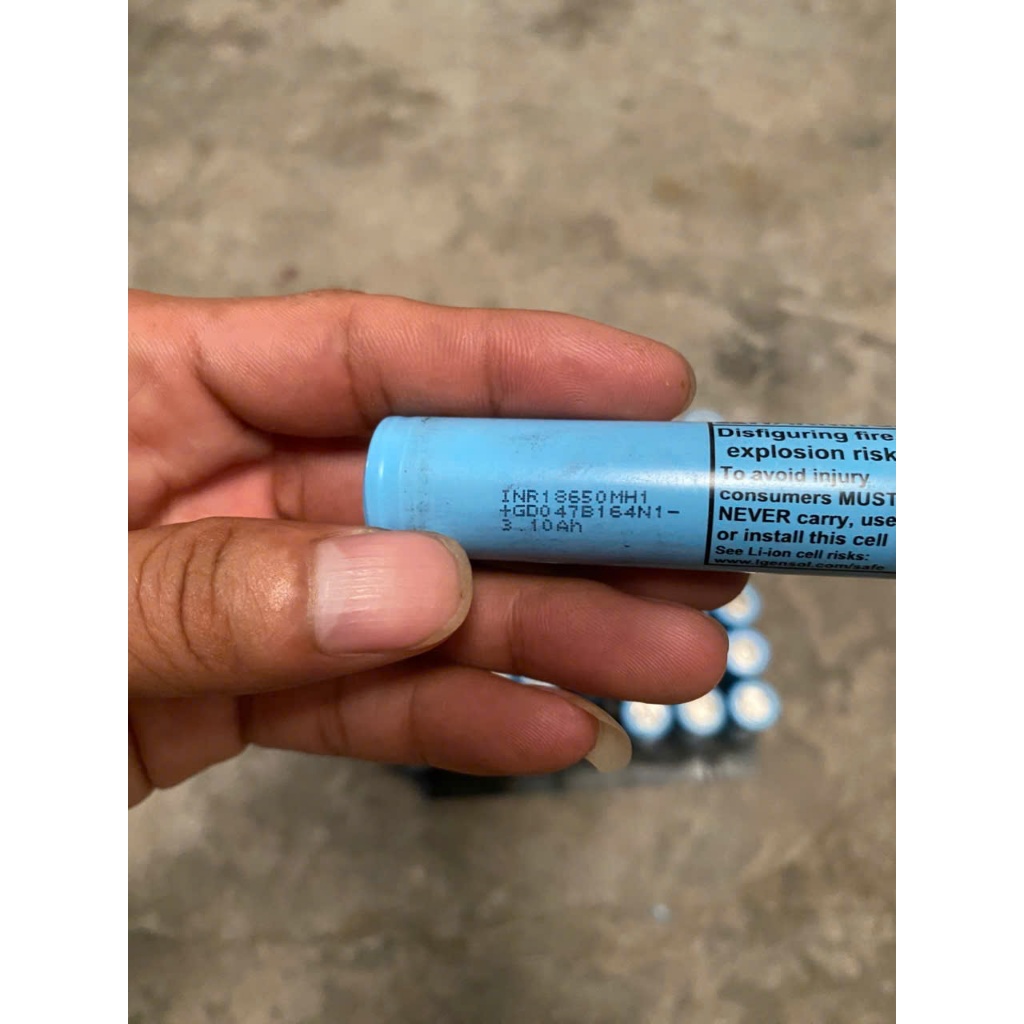 Pin 18650 LG MH1 dung lượng 3000mA tháo khối có thể thay thế cho quạt cầm tay