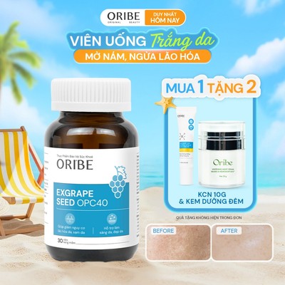 Viên uống trắng da nhau thai cừu Oribe làm mờ thâm nám chống lão hóa và làm đẹp da hộp 30 viên