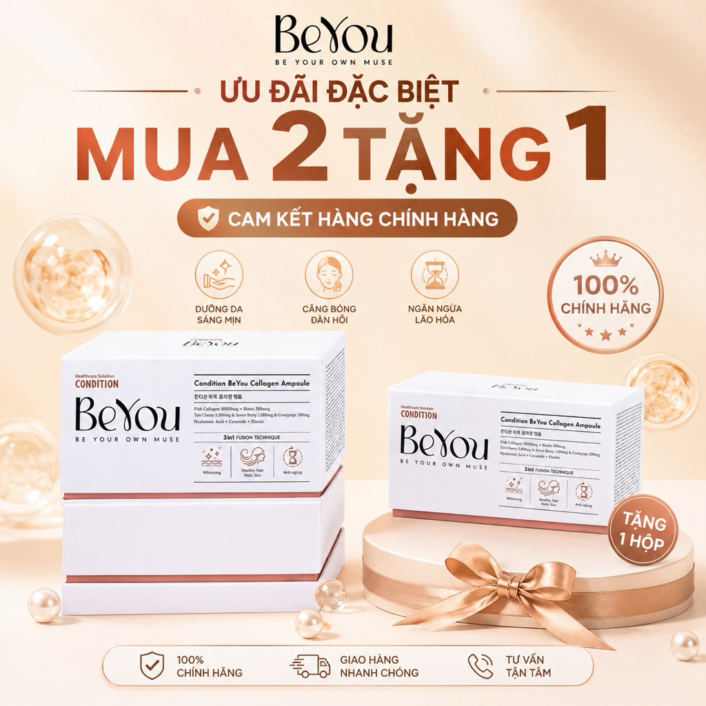 MUA 2 TẶNG 1 Thực phẩm bổ sung Collagen Condition Beyou Ampoule 10,000mg (10 chai)
