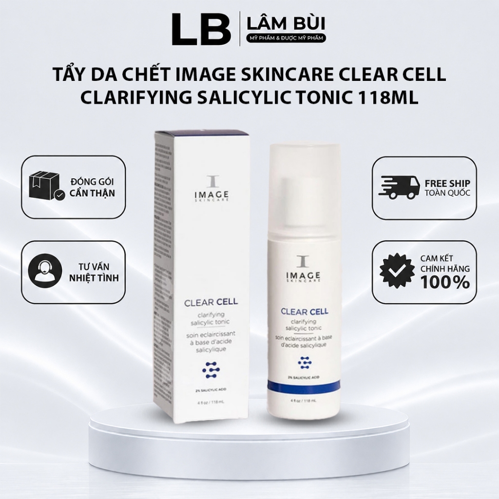 [Hàng Công Ty] Tẩy da chết IMAGE Skincare CLEAR CELL Clarifying Salicylic Tonic 118ml | Toner BHA & 