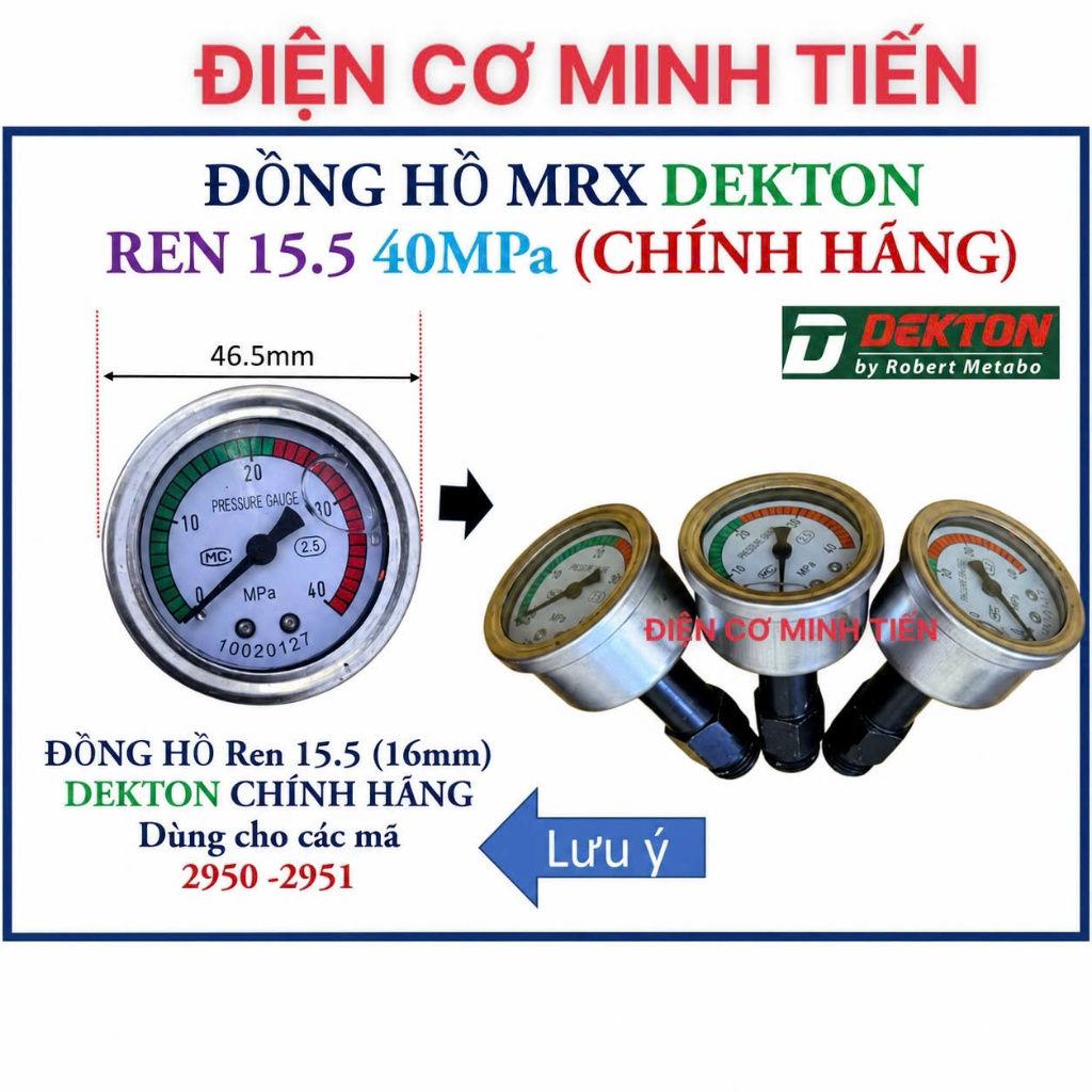 DEKTON 2950-2951 ĐỒNG HỒ MÁY RỬA XE DEKTON MÃ 2950 / 2951 CHÍNH HÃNG.sk