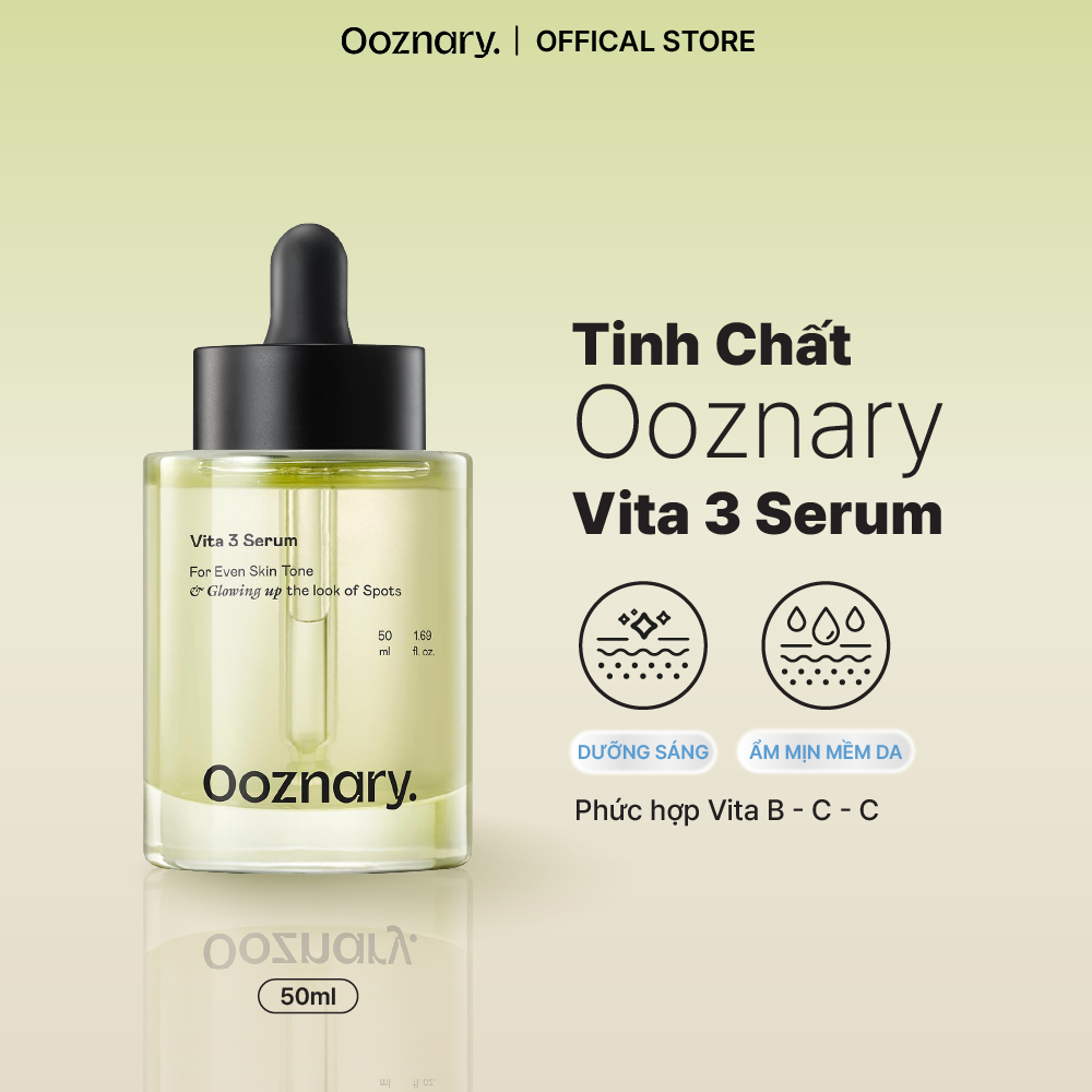 [LIVE] Tinh chất Ooznary Vita 3 Serum 50ml sáng da mờ thâm làm dịu da