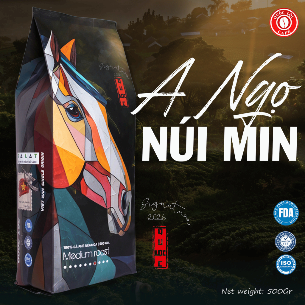 [500G] Arabica Ngọ Núi Min - Arabica Cầu Đất - Quốc Lộc Coffee