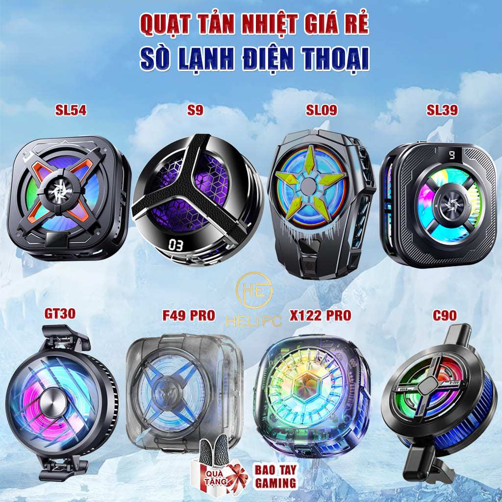 Sò lạnh tản nhiệt điện thoại FS18 Pro / TH28 Pro V2 / X122 Pro / CX15 Pro Gaming đóng băng bề mặt