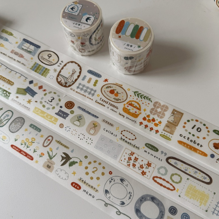 Washi tape Orange studio Sunset Season