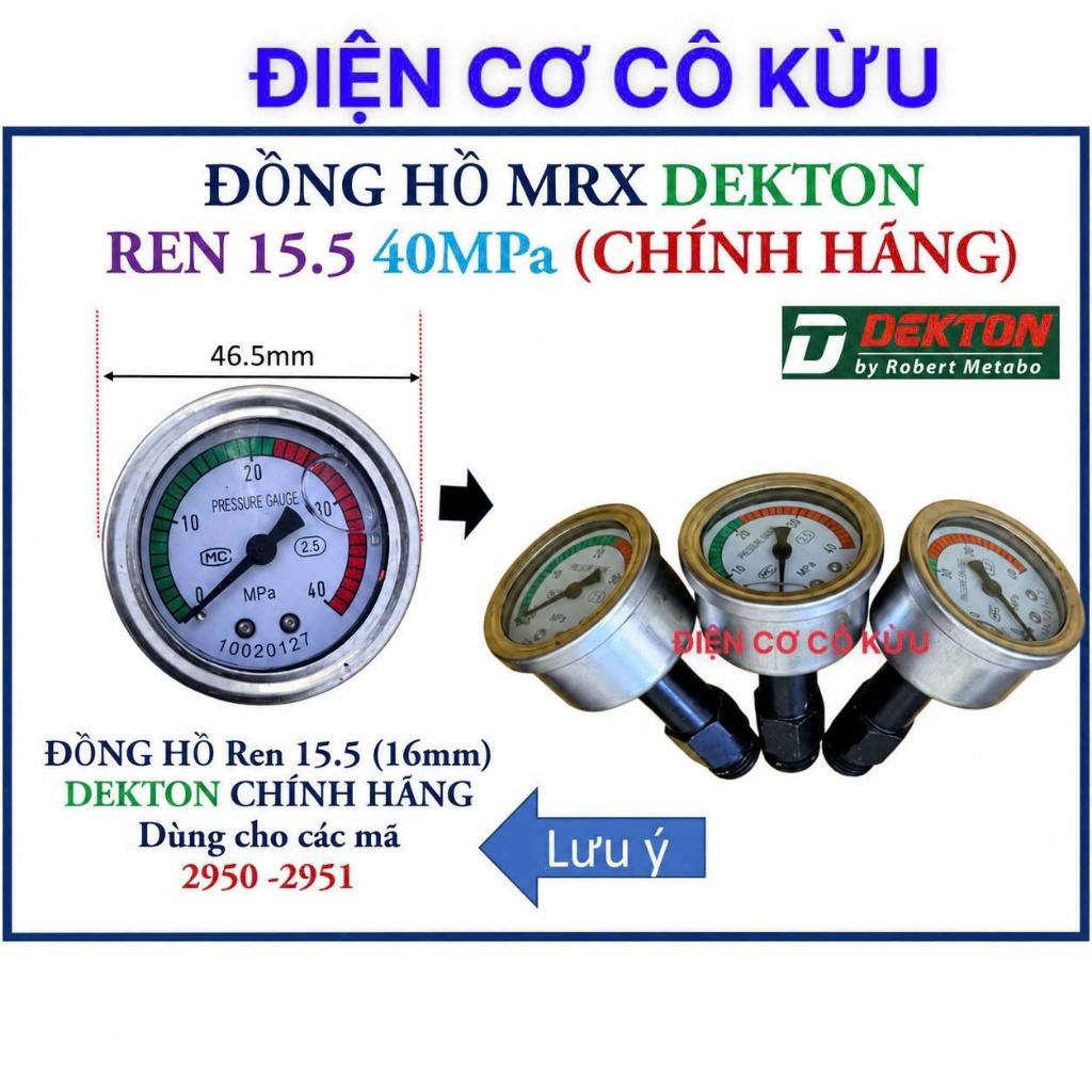 DEKTON 2950-2951 ĐỒNG HỒ MÁY RỬA XE DEKTON MÃ 2950 / 2951 CHÍNH HÃNG.sk