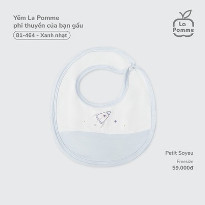Yếm La Pomme phi thuyền của bạn gấu - Sợi Petit Soyeu thoáng mát - Bé trai - Freesize