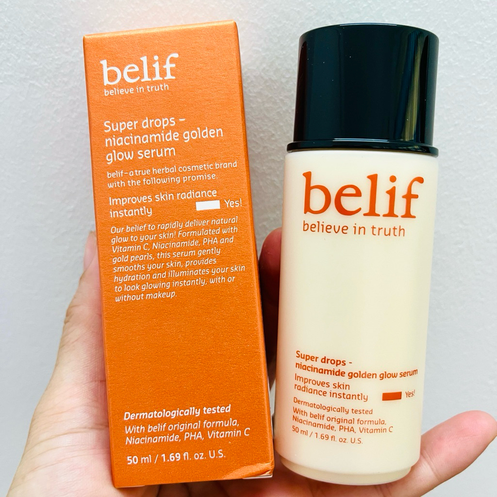 Tinh chất dưỡng sáng bóng da Belif Super Drops Niacinamide Vitamin C Glow Serum