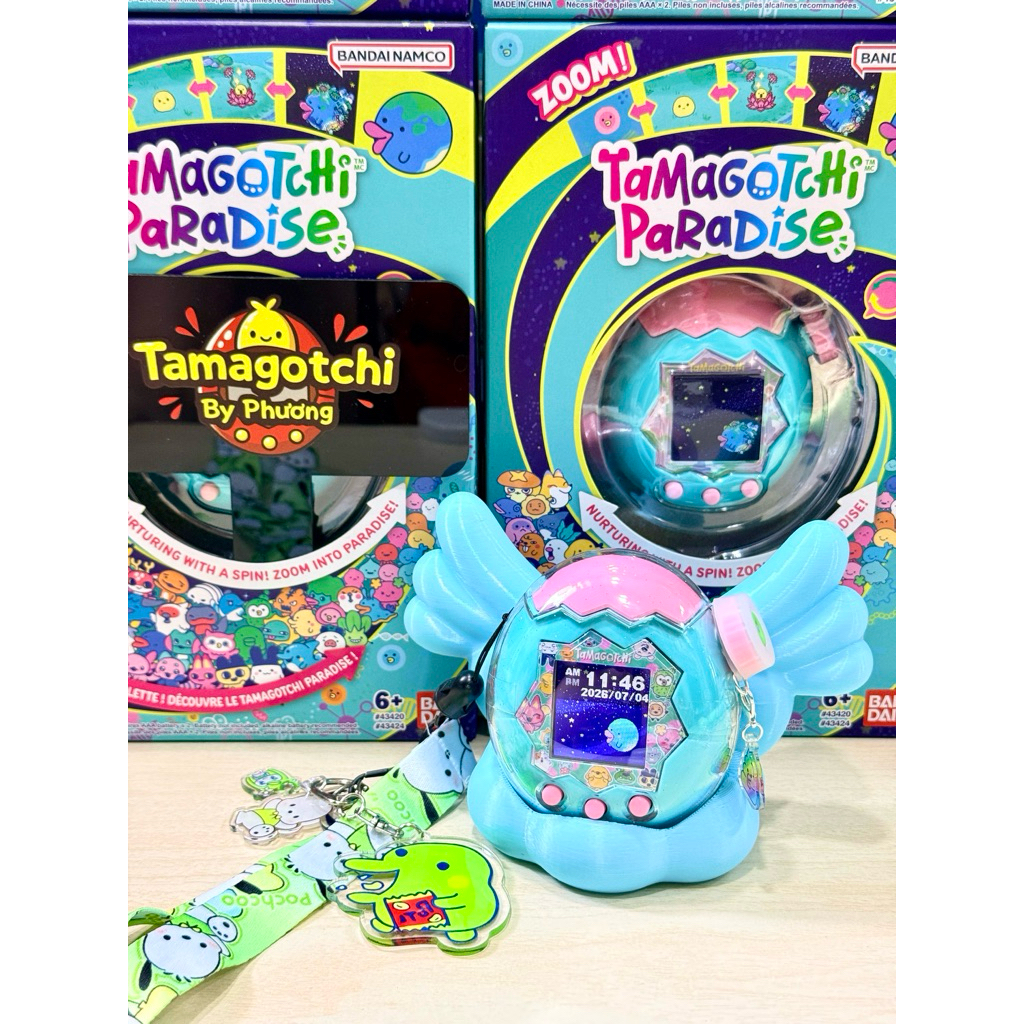 [Combo] Phụ kiện máy nuôi thú ảo Tamagotchi Paradise, Ốp lưng Tamagotchi Paradise, dán màn hình Tama
