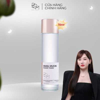 Nước hoa hồng hỗ trợ dưỡng sáng, mờ nếp nhăn B.O.M Snail Mucin Power Toner - 150ml