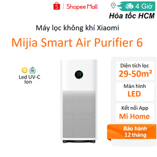 Máy lọc không khí Xiaomi 6 Mijia Smart Air Purifier Bản Quốc Tế - Chính hãng Digiworld