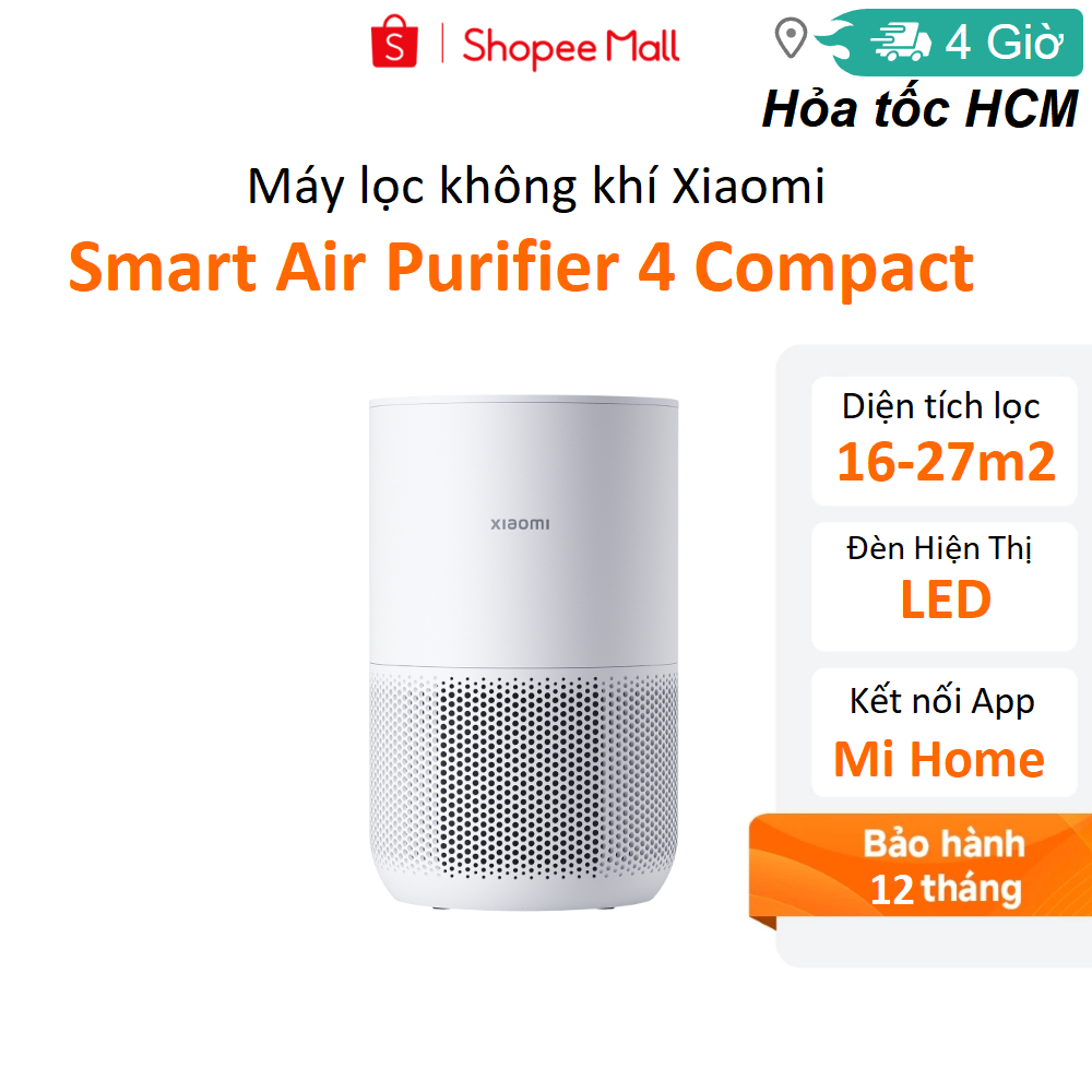 Máy lọc không khí Xiaomi Smart Air Purifier 4 Compact EU BHR5860EU - Hàng chính hãng