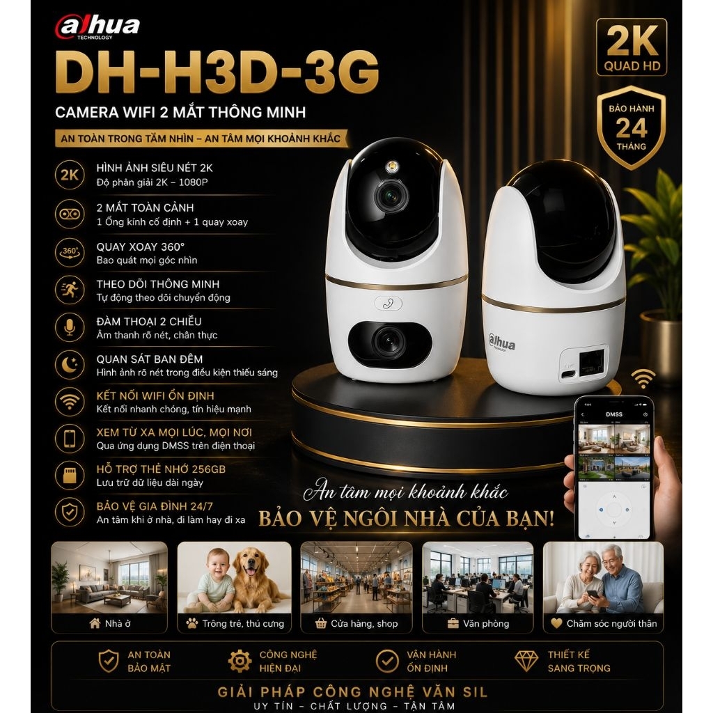 Camera Dahua wifi DH-H3D-3F