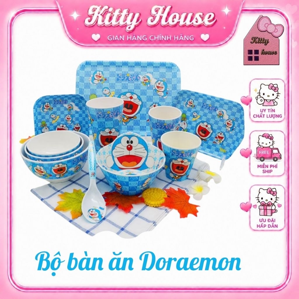 💎[ DOREMON DORAEMON ] CHÉN BÁT TÔ DĨA LY CỐC