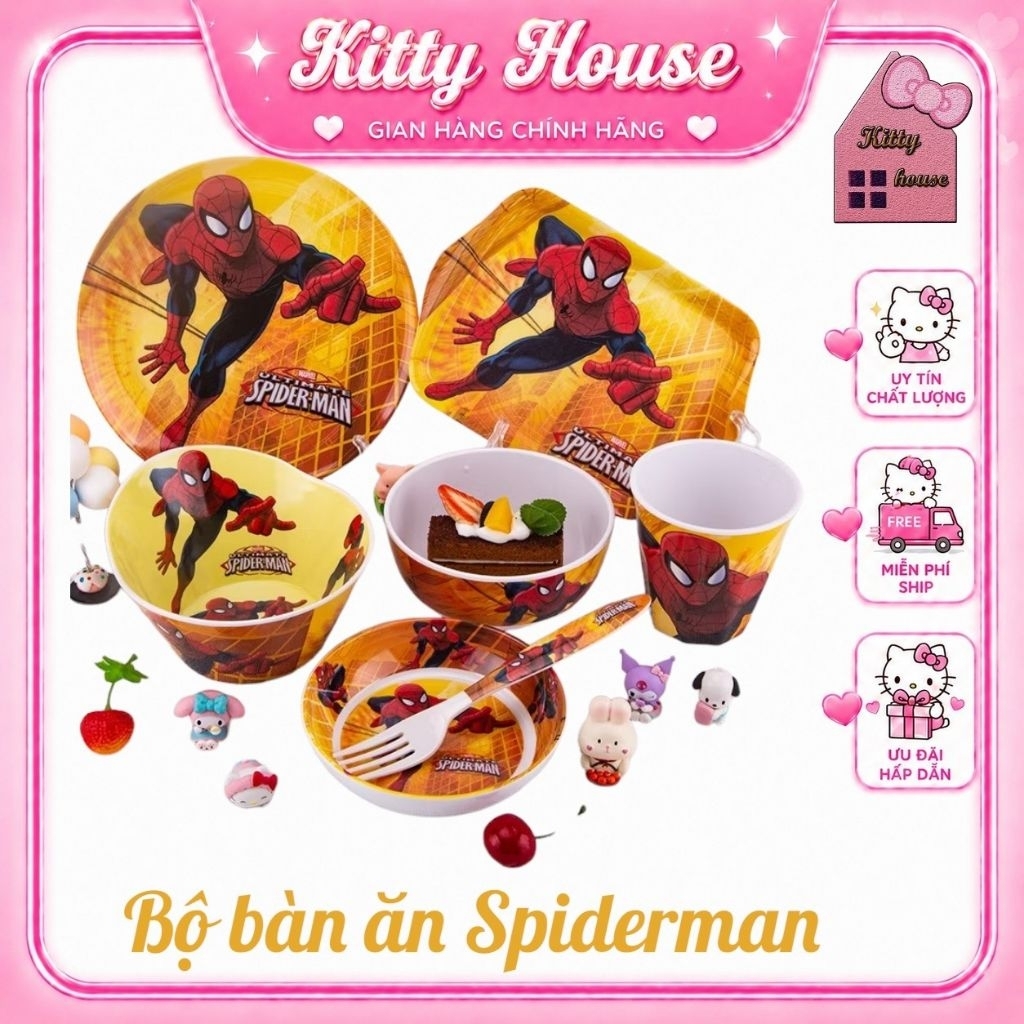 🧡[ NGƯỜI NHỆN SPIDERMAN ] CHÉN BÁT TÔ DĨA LY CỐC