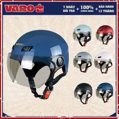 Mũ bảo hiểm 1/2 có kính VARO A30 cao cấp đã qua xử lý chính hãng VARO bảo hành 12 tháng
