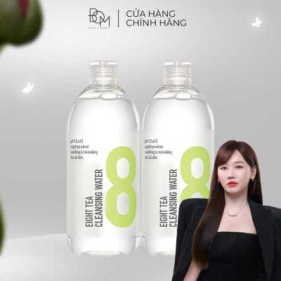Combo 2 Chai Nước Tẩy Trang Sạch Sâu, Dưỡng Ẩm B.O.M Eight Tea 500ml, Chiết Xuất Chiết 8 Loại Trà, Không Chứa Cồn