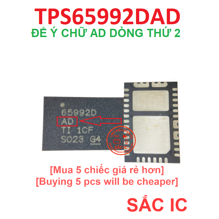 [TPS107] TPS65992DADRJKR TPS65992DAD P65992D 65992 ic nguồn trên bo mạch - Mới nguyên bản - Original