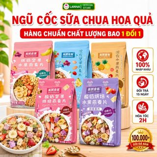 Ngũ cốc sữa chua mix hạt, hoa quả yogurt fruit oatmeal ăn kiêng giảm cân granola
