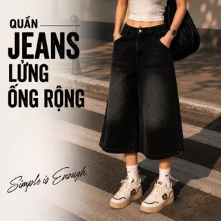 Quần jeans lửng wash ZGO quần short jean lửng ống rộng form unisex nam nữ chất jeans dày dặn QZG01