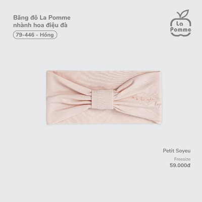 Băng đô La Pomme nhành hoa điệu đà - Sợi Petit Soyeu thoáng mát - Bé gái - Freesize