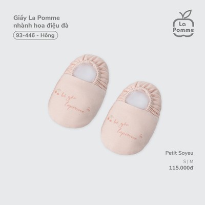 Giầy La Pomme nhành hoa điệu đà - Sợi Petit Soyeu thoáng mát - Bé gái - Size S/M