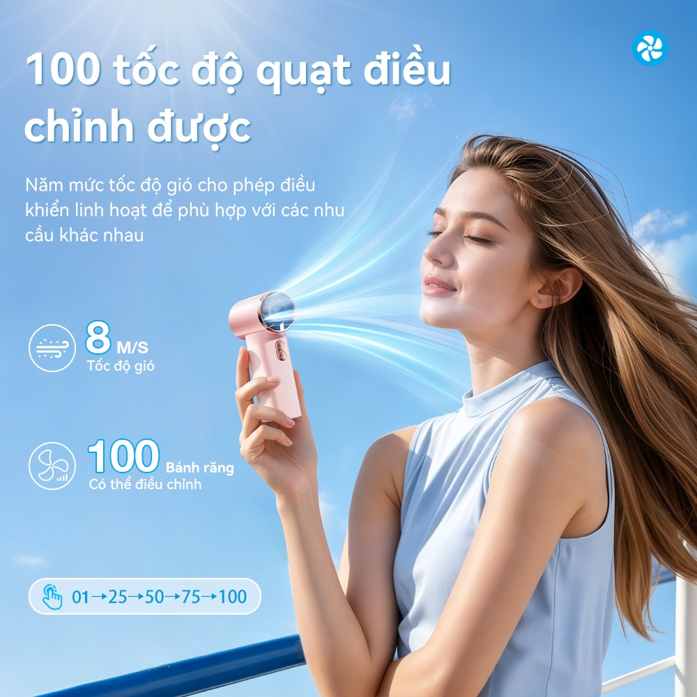 JAMAY Quạt cầm tay bỏ túi 25000R/M nhiệt nhanh màn hình kỹ thuật số thời tiết nóng bức thiết yếu NF2 | BigBuy360 - bigbuy360.vn