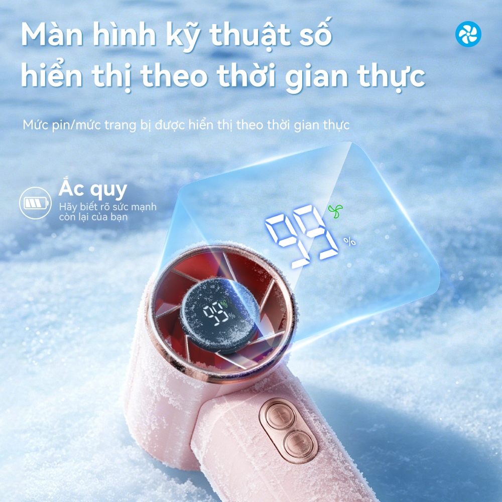 JAMAY Quạt cầm tay bỏ túi 25000R/M nhiệt nhanh màn hình kỹ thuật số thời tiết nóng bức thiết yếu NF2 | BigBuy360 - bigbuy360.vn