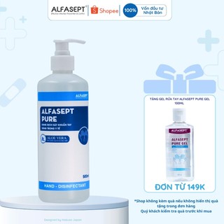 Nước Rửa Tay Khô ALFASEPT Pure An Toàn Cho Da Nhạy Cảm Giúp Diệt Khuẩn Nhanh Chóng Và Hiệu Quả 500ml