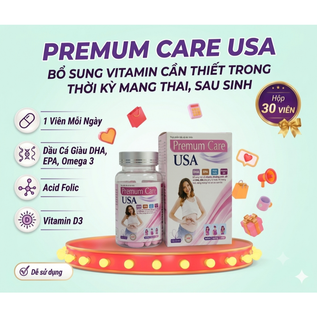Viên Uống Premum Care USA- Hộp 30 Viên