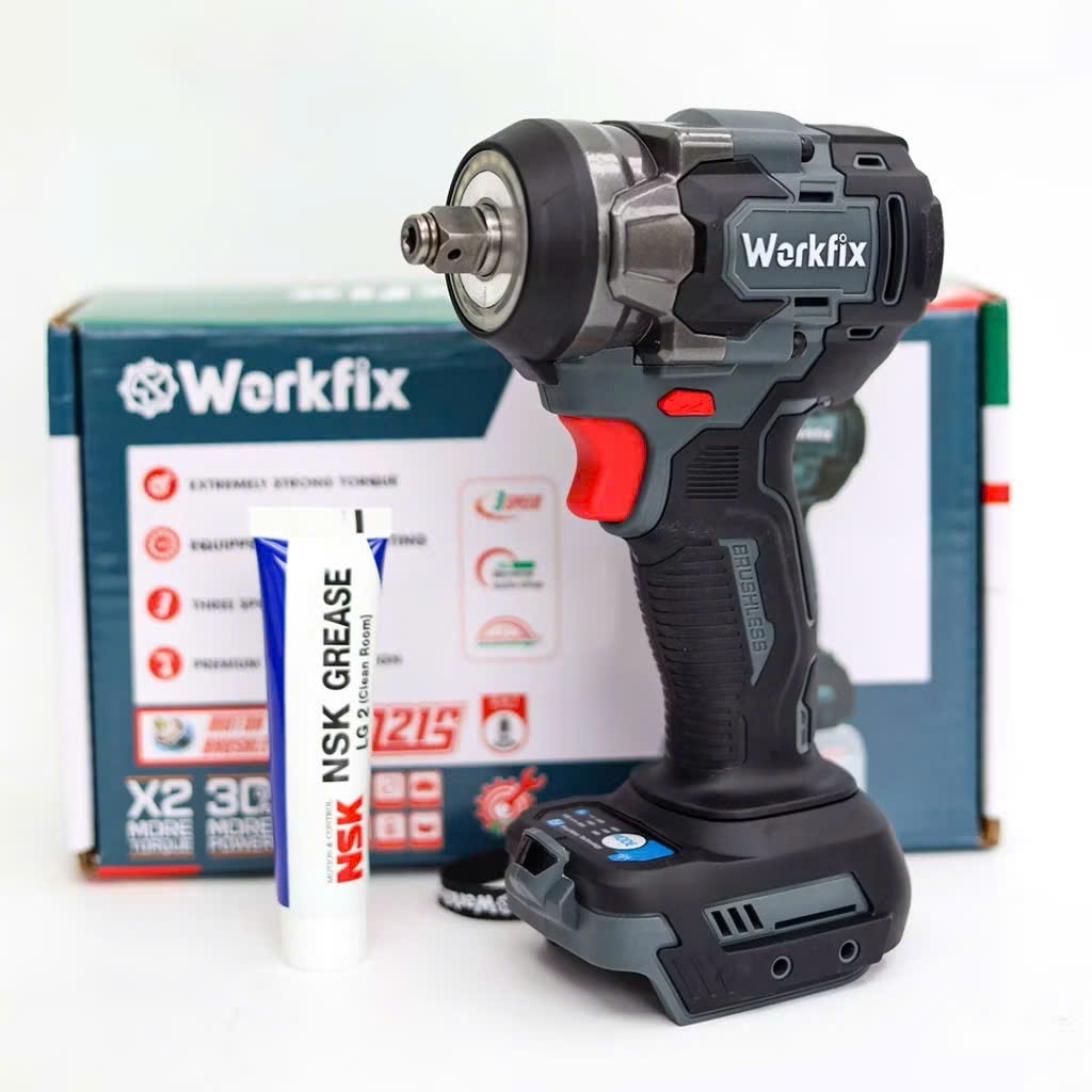 Siết bulong WORKFIX WF-IW470BL đầu 2 trong 1, Động cơ không chổi than - Lực Siết 470N.m