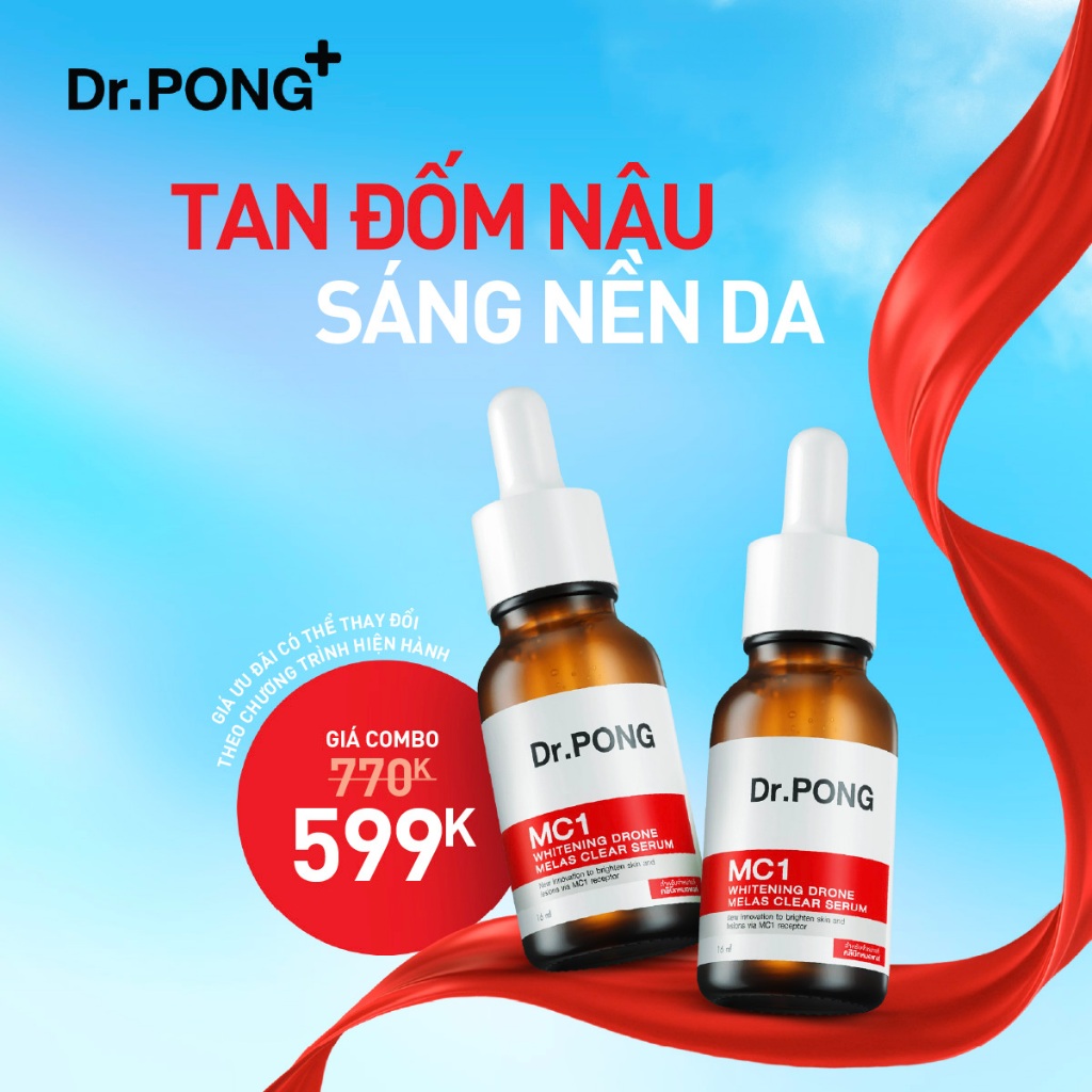 Serum hỗ trợ giảm nám Dr.PONG MC1 Whitening Drone Melas Clear Serum 16ml
