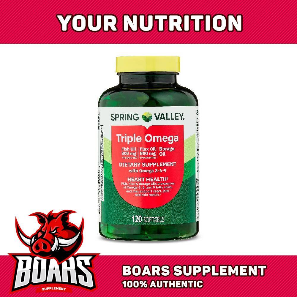 Spring Valley Triple Omega Omega 3-6-9 Bổ Sung Axit Béo Thiết Yếu